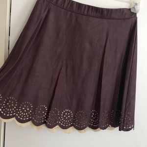 Dark purple/plum pleather skirt